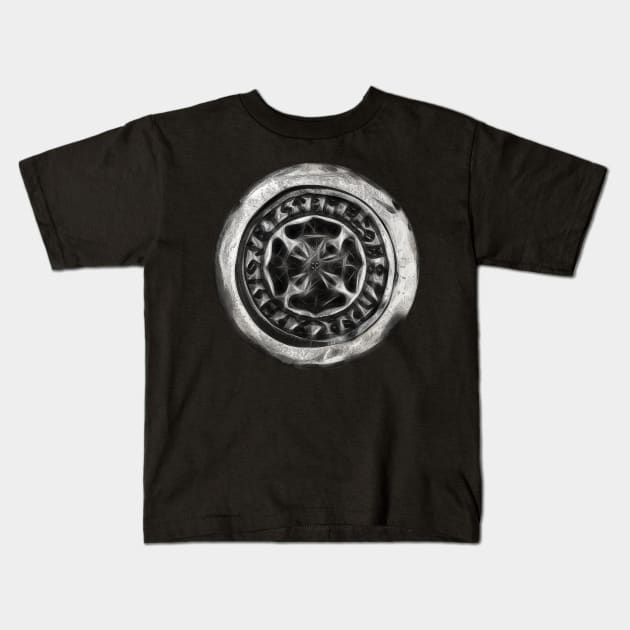 Viking Runes Pendant Kids T-Shirt by Jonthebon